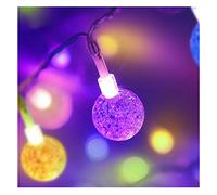 Coloured Globe String Lights Battery Operated，2 Pack 26.2FT 60 LED 16 Colour Changing Water Proof Crystal Ball Outdoor String Lights with Remote Control for Home, Patio,Party, Christmas, Garden Decor