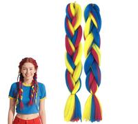 Coloured Hair for Braiding Colourful Pre Stretched 2 Packs 24inch Heat Resistant Synthetic African Box Braids Crochet Hair Extensions 1621
