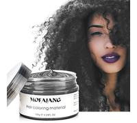 Coloured Hair Wax, Black Hair Dye, Natural Material Temporary Hair Colour for Women Men, Instant Styling Hair Colour Wax for Party Birthday Halloween Cosplay