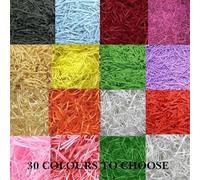 Coloured Hamper Filler Made from Recycled Material, 100g of Decorative Shredded Tissue Paper (Rose Red)