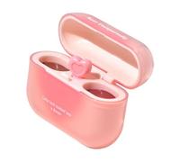 Coloured Lip Gloss, Lip Gloss for Girls - Double Lipstick Mud - Earbuds Case Formed Lipstick Balm, Lip Gloss Tint with Heart-Shaped Applicator, Durable for Lip Makeup