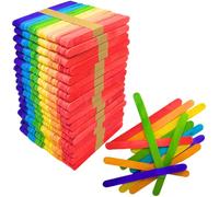 Coloured Lolly Sticks - 1000 Wooden Craft Pieces for Kids’ Projects & Classroom Art | Coloured Lollipop Sticks Bulk Pack (114mm)