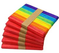 Coloured Lolly Sticks for Craft | 300 Wooden Lollipop Sticks 114mm