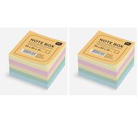 Coloured Memo Cube 85 x 85 x 35 mm Loose Sheets (Pack of 2)