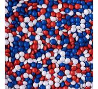 Coloured Milk Chocolate Beans - 30g or 100g - Cake, Cupcake & Cookie Decoration Sprinkles (Red, White & Blue, 100g)