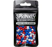Coloured Milk Chocolate Beans - 30g or 100g - Cake, Cupcake & Cookie Decoration Sprinkles (Red, White & Blue, 30g)