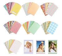 Coloured Mini Instant Picture Frame, Pack of 140 Photo Border Stickers, Film Photo Frame Stickers for Polaroid & Fujifilm Instax Mini Film 11 9 8 70 7s Camera Photo - The Film is Not Included