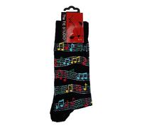 Coloured Music Staves Unisex Novelty Ankle Socks Adult Size 6-11