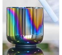 Coloured Natural Cosmic Light Singing Bowl, 432/440 Hz Cosmic Light Alchemy Bowl For Yoga Meditation & Sound Healing,B Note-6In 432Hz+Bag
