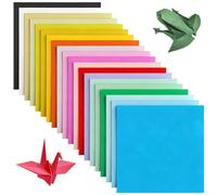Coloured Origami Paper 100 Sheets,15x15 cm/6'' Double Sided 20 Coloured
