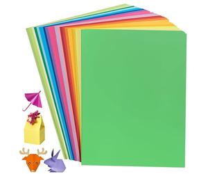 Coloured Origami Paper 200 Sheets, A4 20 Bright Colors 70gsm 8.3"×11.7” Double-Sided Folding Paper for DIY Arts Crafts Projects Kids Adults UAP200B