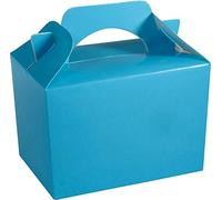 COLOURED PARTY BOXES - PACK OF 10 - Children/Kids Party Boxes Carry Food Meal Fun Picnic Birthday Wedding Favour / Baby Shower Party Box Loot Bag… (Baby Blue)