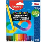COLOURED PENCILS - 12 COLOURS - 100% COLOURED LEAD - NO SHARPENING NECESSARY - 1