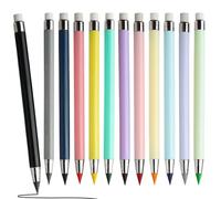 Coloured Pencils - 12 Pieces Unsharpened Ink Set, Eternal Drawing Pens Set | Studio Art Craft Adults Kindergarten Classroom for Beginners School Perpetual Colors Students Multius