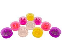 Coloured Plastic Bobbins for Pfaff Expression 2.0 3.0 3.5 4.0 4.2 Sewing Machines Pack of 10