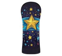 Coloured Ribbon Star 4th of July Independence Day Head Covers for Golf Clubs Headcover with Number Tag Designed to Fit All Woods and Drivers 1 Pcs