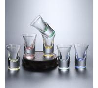 Coloured Shot Glasses 30ml Heavy Base Shot Glasses Set of 6 Reusable Clear Shot Glass Set for Vodka, Tequila, Whisky Multicoloured Shot Glass
