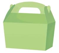 COLOURED SNACK BOXES - PACK OF 10 - Children/Kids Party Boxes Carry Food Meal Fun Picnic Birthday Wedding Favour/Baby Shower Party Box Loot Bag (Neon Green)