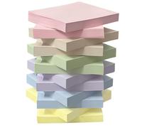 Coloured Sticky Notes, 76 x 76 mm 24 Pads of 100 Sheets Self-Stick Notes, 10 Brilliant Colors Assorted Easy to Post Sticky Notes Set for Home School Office (24, 76 x 76 mm Square Morandi Color)