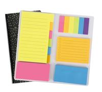 Coloured Sticky Notes Set, Self-Adhesive Index Tabs and to-Do List Memo Pads, Multi-Size Neon Page Markers for Book Annotating, Office and School