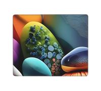 Coloured Stones Non-Slip Mouse Pad Seven by Nine Inch Horizontal Design for Office Gaming and Laptop Use