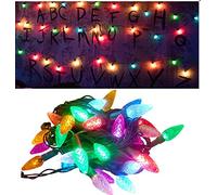 Coloured String Lights Battery Operated, Pinecone 5M 50 LED Battery Powered Retro Lights Multicoloured Lights with 8 Modes Waterproof for Outdoor Indoor Christmastree Bedroom Decor