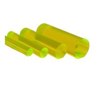 Coloured Tinted Extruded Clear Transparent Acrylic Round Rod PMMA Circular Bar(Green,20x500mm 1pc)