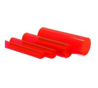 Coloured Tinted Extruded Clear Transparent Acrylic Round Rod PMMA Circular Bar(Red,15x1000mm 5pcs)