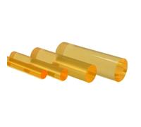 Coloured Tinted Extruded Clear Transparent Acrylic Round Rod PMMA Circular Bar(Yellow,30x500mm 1pc)