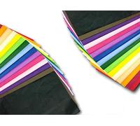 Coloured Tissue Paper/Gift Wrap/Wrapping Paper Sheets (20" x 30") Available in 10s / 25s & 50s (Mixed Colours, Pack of 50)