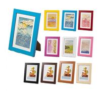 Coloured Wooden 4X6 5X7 6X8 Classic Elegant DIY Poster Picture Photo Frames (Red, 4"x6")