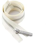Coloured Zips,Nylon Zipper,1Pc 70/150cm 8# Metal Open End Auto Lock Single Silver Tooth Decor Zip DIY Accessory Red,70cm