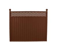 Colourfence Standard Extra-Wide Panel - Trellis 1.8M/6Ft High By 2.35M/7.7Ft Wide In Brown.