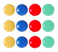 Colourful 2cm Round Magnets Set - 12 Pack Strong Fridge Magnets for Whiteboards, Kids Crafts & Home Decor