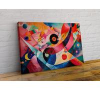 Colourful Abstract 2 Wassily Kandinsky Style Framed Canvas Wall Art Picture Print Home Living Room Dining Room Decor Gift Present For Her Him