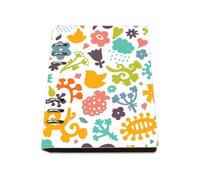 Colourful Abstract Flowers Notebook A5, Pu Leather Notebooks, Lined Paper Ring Binder Notebook 180Pages/90Sheets, Writing Book for Home, Workbook for Office, Revision Supplies Journal Diary