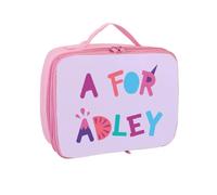 Colourful Alphabet Lunch Bag - Youtuber Influencer Unicorn Girls Teen Adley Style Rainbow Sparkles Kids Childs School Bag Dinner Box Gift Present (Pink)