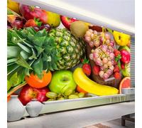 Colourful and Beautiful Fruit Pineapple Strawberry Grape 3D Wallpaper Silky Texture Home Study Office Grey Dining Room Sofa Bedroom Living Room TV Backdrop-150cm×105cm