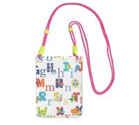 Colourful Animal Alphabet Print Carry A Mobile Phone Bag Diagonally,Crossbody Bag,Suitable For Carrying Mobile Phone Change, Etc
