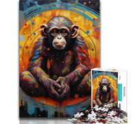 Colourful Art Gorillas Jigsaws Puzzles 1000 Pieces for Teenagers Gifts,Educational Games Home Decoration Deal As Gifts for The Whole Family (50x75cm)