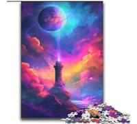 Colourful Art Lighthouse Jigsaw Puzzles for Adults 2000 Piece, Educational Games DIY Toys with Matching Poster And Trivia Sheet for Age 14+ (70x100cm)