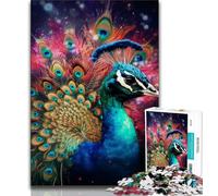Colourful Art Peacock Jigsaw Puzzles for Adults 2000 Piece Puzzle,for Educational Game Challenge Toy Unique Home Decor And Gifts 70x100cm