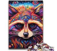 Colourful Art Raccoon 2000 Piece Jigsaw Puzzles for Teenagers,Challenging Game Gifts for Is Ideal As A Gift for The Whole Family (70X100cm)