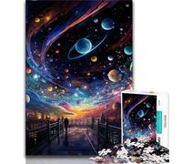 Colourful Astronaut 1000 Piece Jigsaw Puzzles for Adults & Teens,Educational Game Challenge Toy Wall Decoration Unique Birthday And Xmas Gifts (50x75cm)