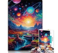 Colourful Astronaut 1000 Pieces Jigsaw Puzzles For Teens And Adults,Stress Reliever Difficult Challenge Unique Home Decor And Gifts (50x75cm)