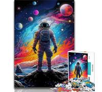 Colourful Astronaut Jigsaw Puzzles for Teenagers 1000,Toys Educational Games Stress Relieving Suitable for Desktop Decoration (50x75cm)