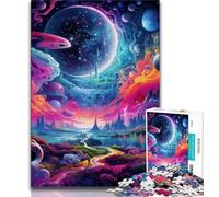 Colourful Astronaut Jigsaw Puzzles for Teenagers,Challenging To Complete But Fun And Humorous with Matching Poster And Trivia Sheet (50x75cm)