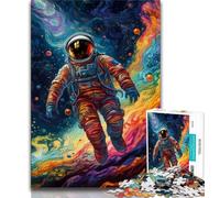 Colourful Astronauts 1000 Pieces Jigsaw Puzzle for Adults& Teens,Challenging Game And Family Play for Is Ideal As A Gift for The Whole Family (50x75cm)