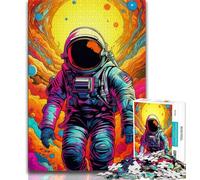 Colourful Astronauts Jigsaw Puzzles for Adults Teenagers Jigsaws Puzzle,Help The Brain Exercise Addictive Toys to Cultivate Patience Great Gift 70x100cm