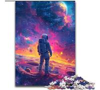 Colourful Astronauts Jigsaw Puzzles for Teenagers 1000 Pieces, for Educational Game Challenge Toy Birthday Present, Gifts, Wall Art (26x38cm)